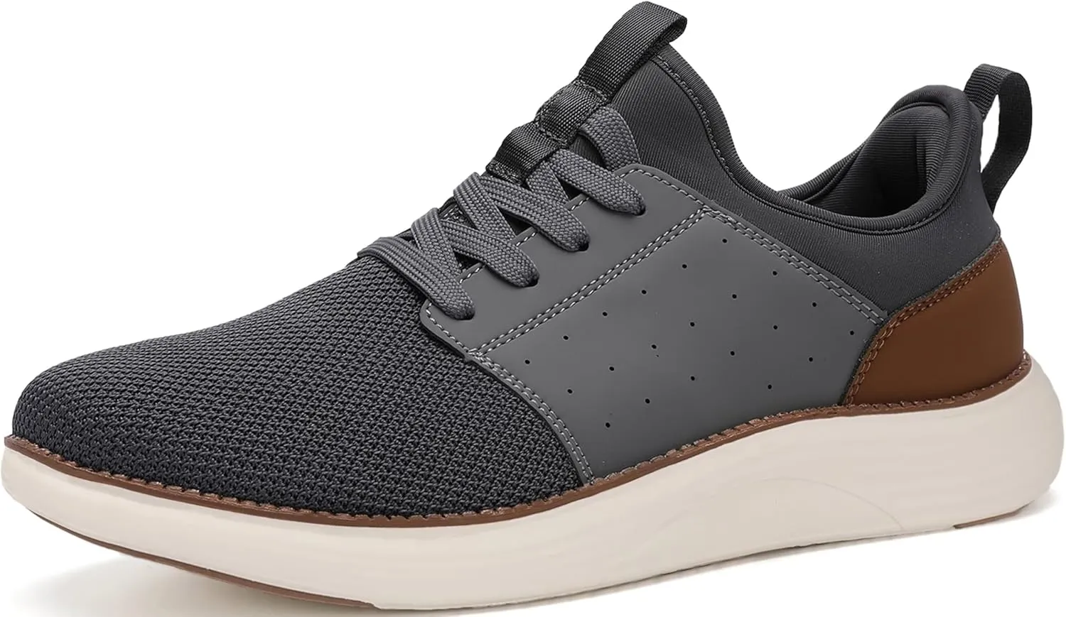 Men Casual Dress Shoes Hands Free Slip On Laceless Fashion Sneakers Lightweight Breathable Walking Shoes Gym Tennis Athletic