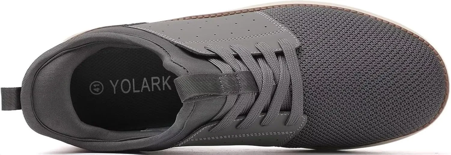 Men Casual Dress Shoes Hands Free Slip On Laceless Fashion Sneakers Lightweight Breathable Walking Shoes Gym Tennis Athletic