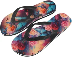 Men Hawaii Flip Flop Sandal Geometry Lightweight Thong Sandals Xmas Santa Claus Unisex Bathroom Orthotic Flip Flops