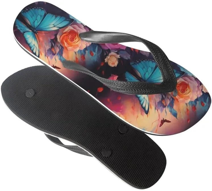 Men Hawaii Flip Flop Sandal Geometry Lightweight Thong Sandals Xmas Santa Claus Unisex Bathroom Orthotic Flip Flops