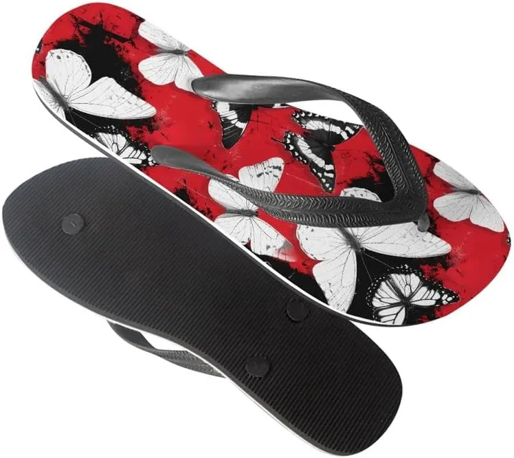 Men Hawaii Flip Flop Sandal Geometry Lightweight Thong Sandals Xmas Santa Claus Unisex Bathroom Orthotic Flip Flops