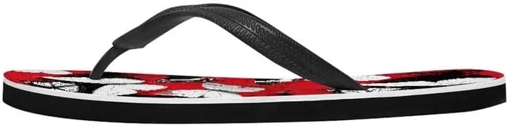 Men Hawaii Flip Flop Sandal Geometry Lightweight Thong Sandals Xmas Santa Claus Unisex Bathroom Orthotic Flip Flops