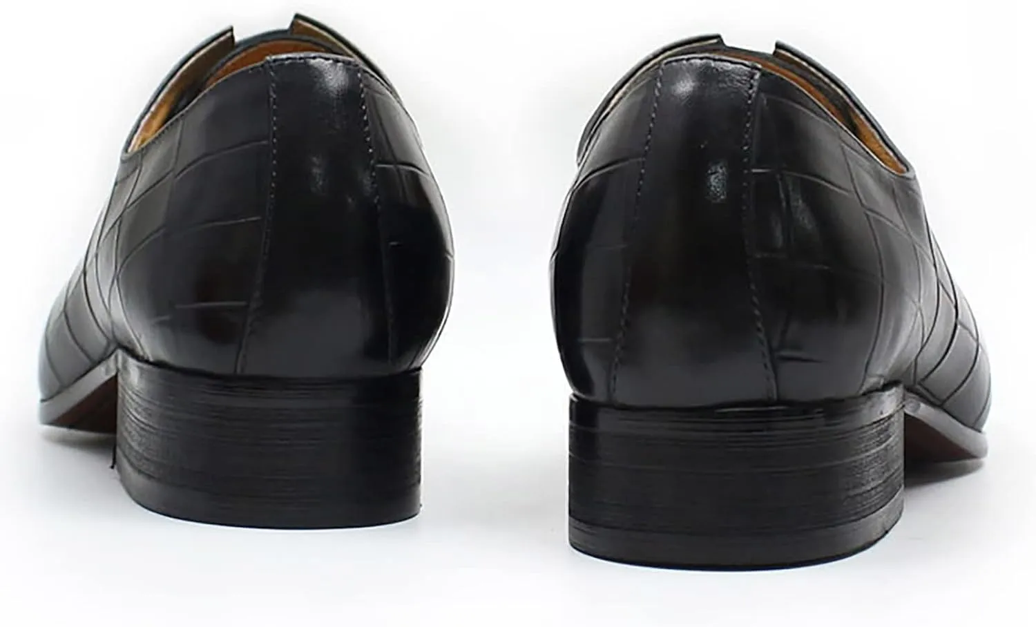Men Retro Formal Oxfords Dress Leather Lace-ups Business Casual Wingtip Wedding Party Derby Shoes,Black-40