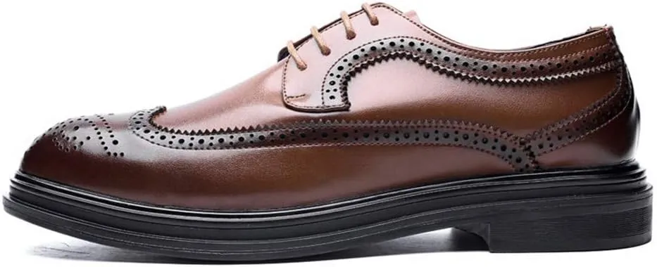 Men's Business Oxford Casual Chic British Style Low-top Classic Carving Lace Brogue Shoes Non-Slip