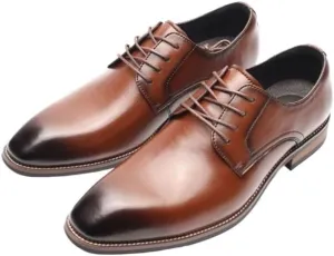 Men's Leather British Style Lace Up Wing Tip Dress Shoe