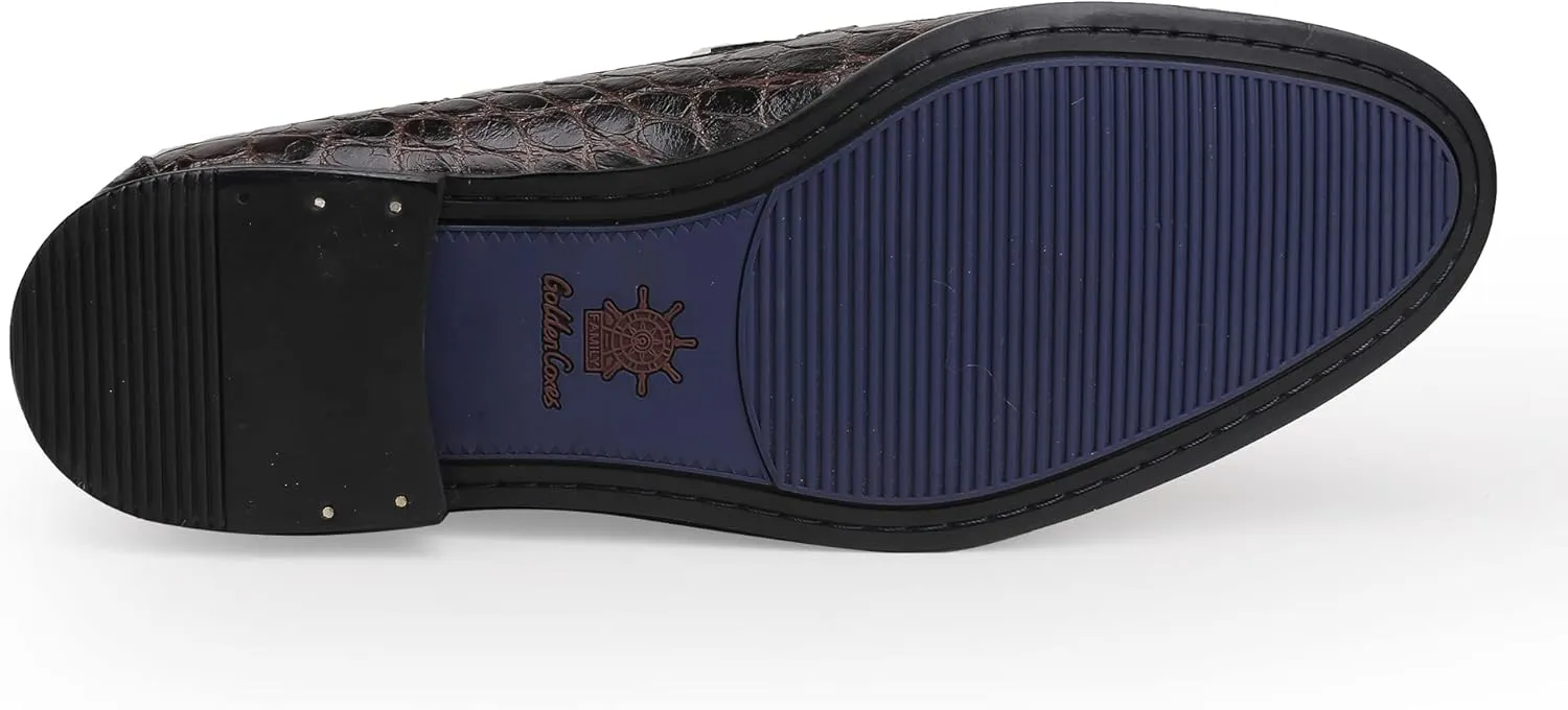 Mens Leather Penny Loafers, Casual Comfortable Driving Moccasins Business Dress Slip on Loafer Shoes for Men