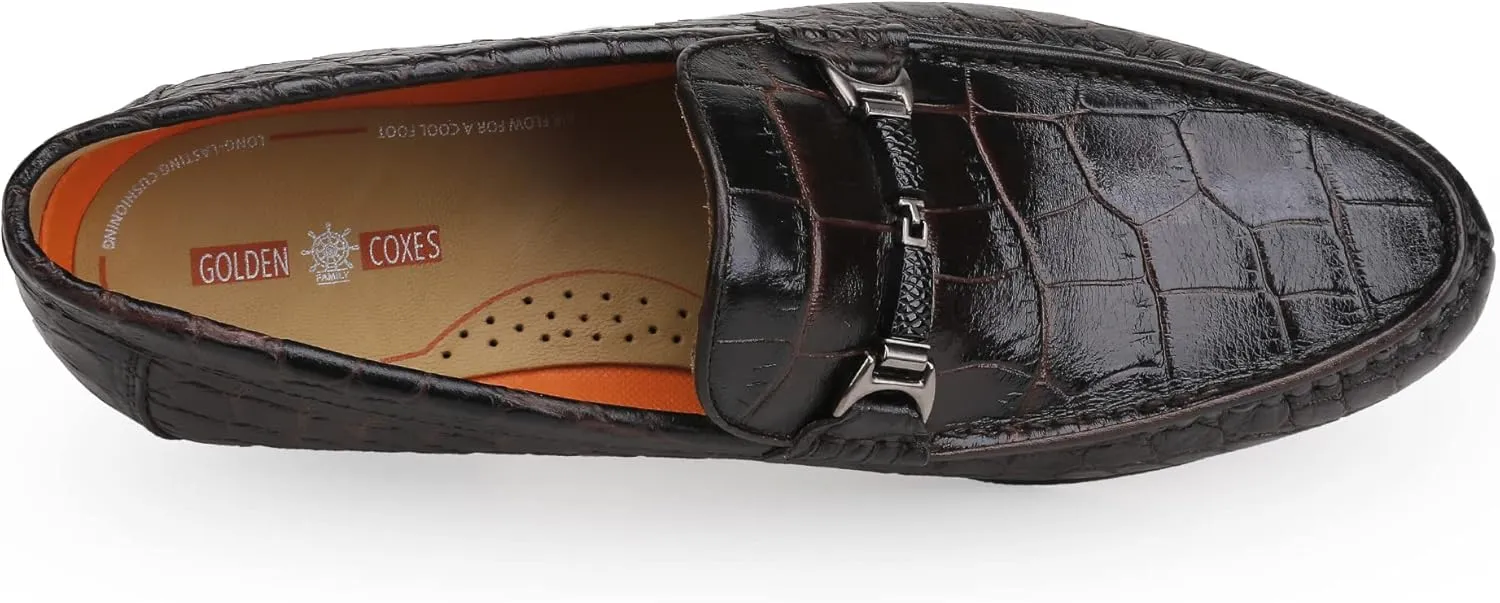 Mens Leather Penny Loafers, Casual Comfortable Driving Moccasins Business Dress Slip on Loafer Shoes for Men