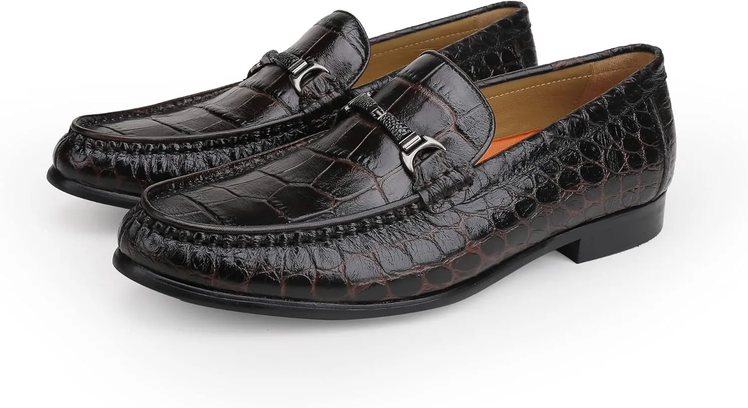Mens Leather Penny Loafers, Casual Comfortable Driving Moccasins Business Dress Slip on Loafer Shoes for Men