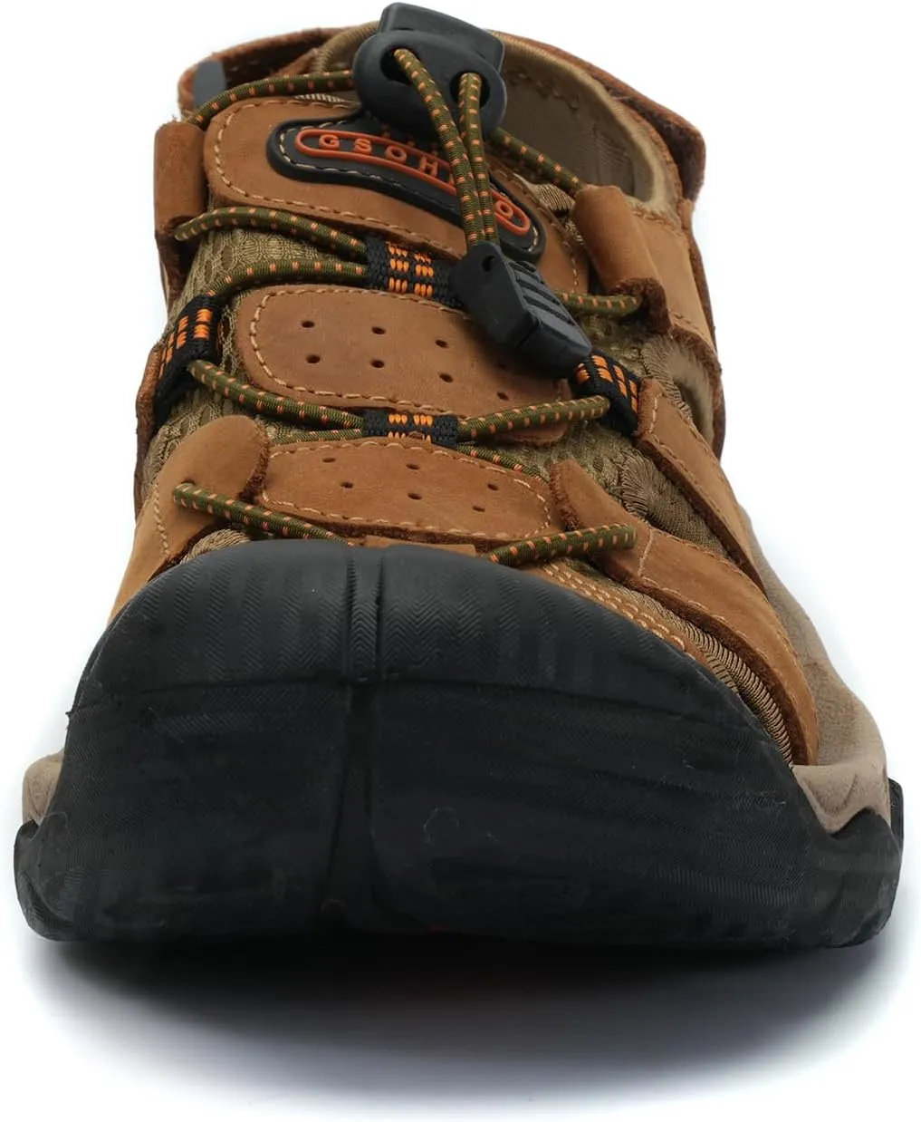 Mens Leather Sports Sandals For Men Closed Toe Hiking Outdoor Athletic Casual Walking Sandals Water Shoes Summer Fisherman Sandal Handmade
