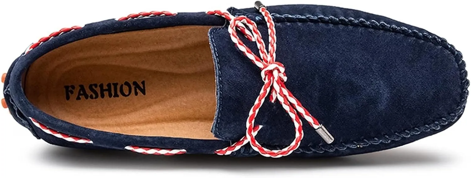 Mens Loafers Shoe Breathable Simple Driving Smoking Loafers Boat Shoes Slip Resistant Anti-Slip Lightweight Fashion Casual Slip-ons
