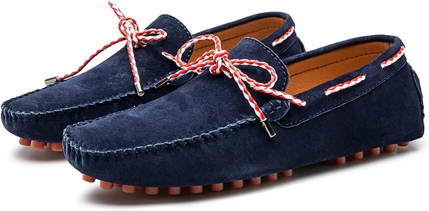 Mens Loafers Shoe Breathable Simple Driving Smoking Loafers Boat Shoes Slip Resistant Anti-Slip Lightweight Fashion Casual Slip-ons
