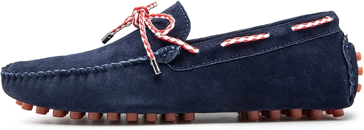Mens Loafers Shoe Breathable Simple Driving Smoking Loafers Boat Shoes Slip Resistant Anti-Slip Lightweight Fashion Casual Slip-ons