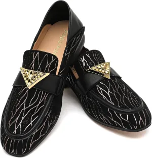 Men's Velvet Loafers Mens Shiny Slip-on Slippers, Classic Formal Wear Fashion Dress Loafer, Penny Party Wedding Dress Shoes for Men