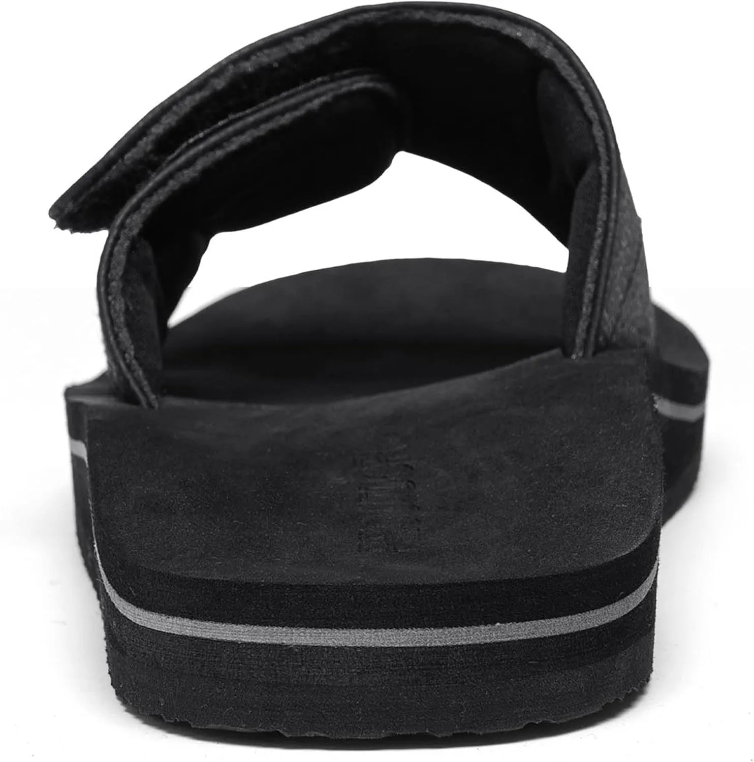 Men's Wide Slide Ergonomic Sandals Fully Adjustable Strap & Comfort Fit Orthotic Arch Support Athletic Sandals with Soft Cushion Footbed