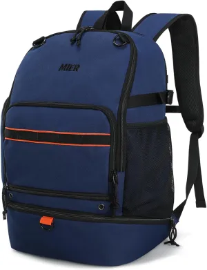 MIER Basketball Backpack Bags Sports Gym Backpacks with Shoe Compartment and Ball Holder for Adult Men Large Soccer Bag