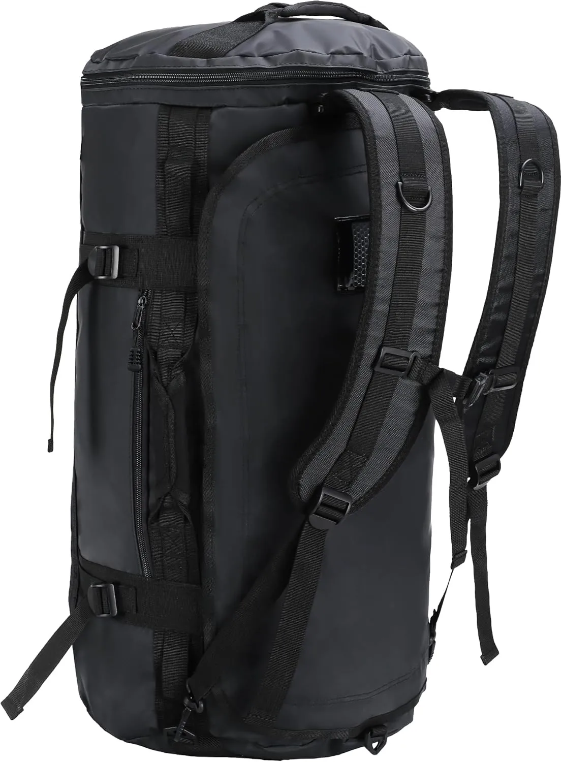 MIER Large Duffel Backpack Sports Gym Bag with Shoe Compartment, Heavy Duty and Water Resistant, Black, 90L