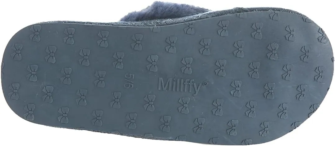 Millffy Fuzzy Fluffy Open Toe Slippers for Summer Warm Comfy flip Flop Slippers for Women Slip on