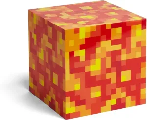 Minecraft Lava Block LED Mood Light | Minecraft Lamp Mood Lighting USB Or Battery Powered | Collectible Minecraft Mood Lamp | White Mood Light LED Minecraft Lava Block | 6 Inches Tall
