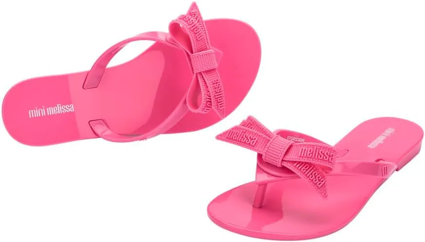 mini melissa Harmonic Collection Girls Flip Flops - Kids Slip On Sandals, Jelly Shoes
