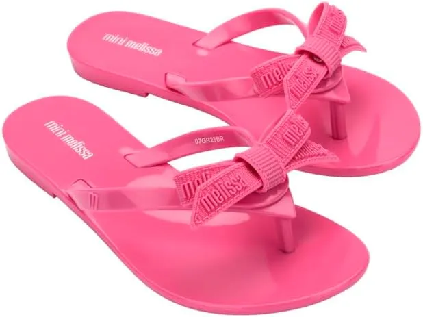 mini melissa Harmonic Collection Girls Flip Flops - Kids Slip On Sandals, Jelly Shoes