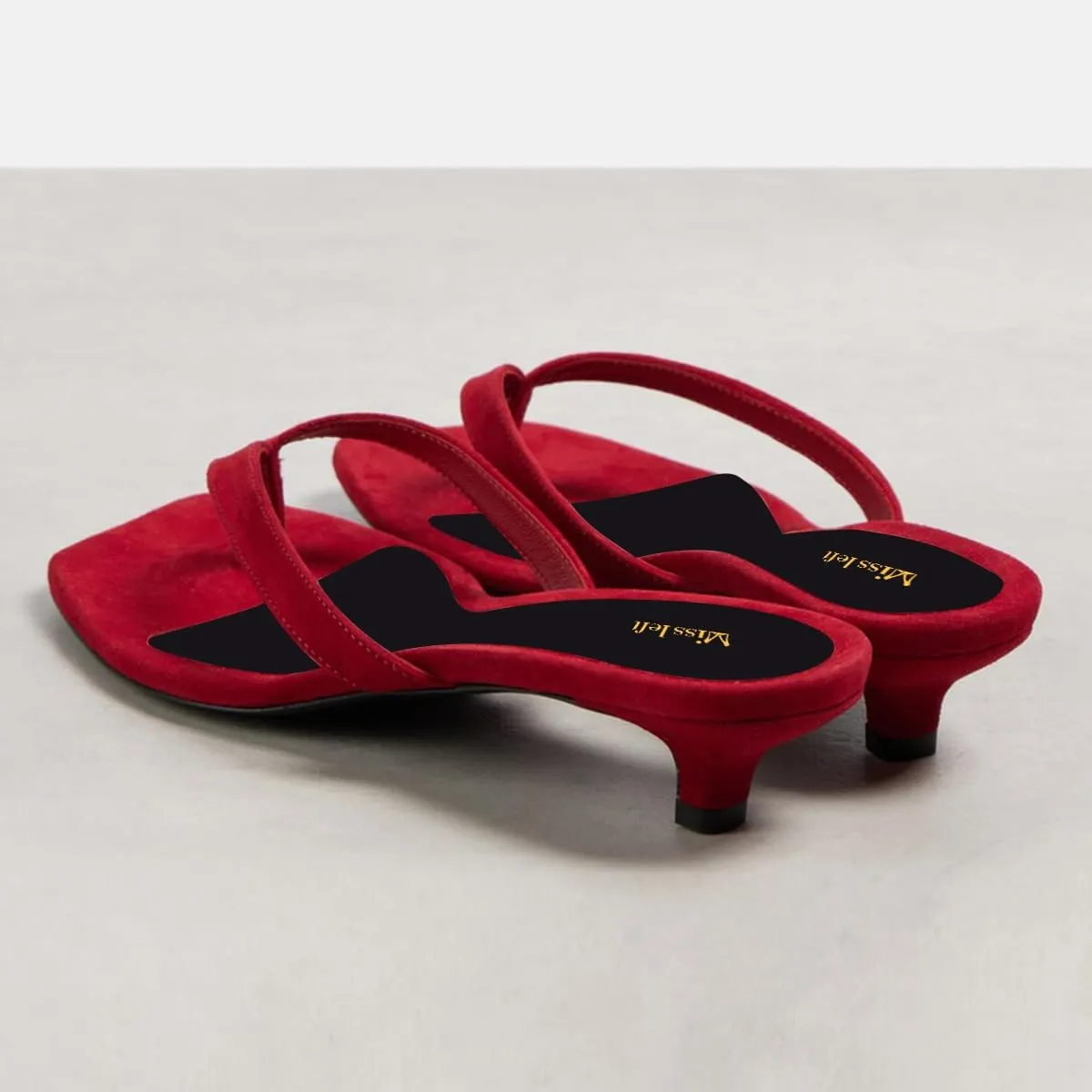 miss left Women Classic Open Toe Slip on Flip Flops Low Heel Comfortable Slide Sandals Casual Daily Wear Slippers Size 4-16 US