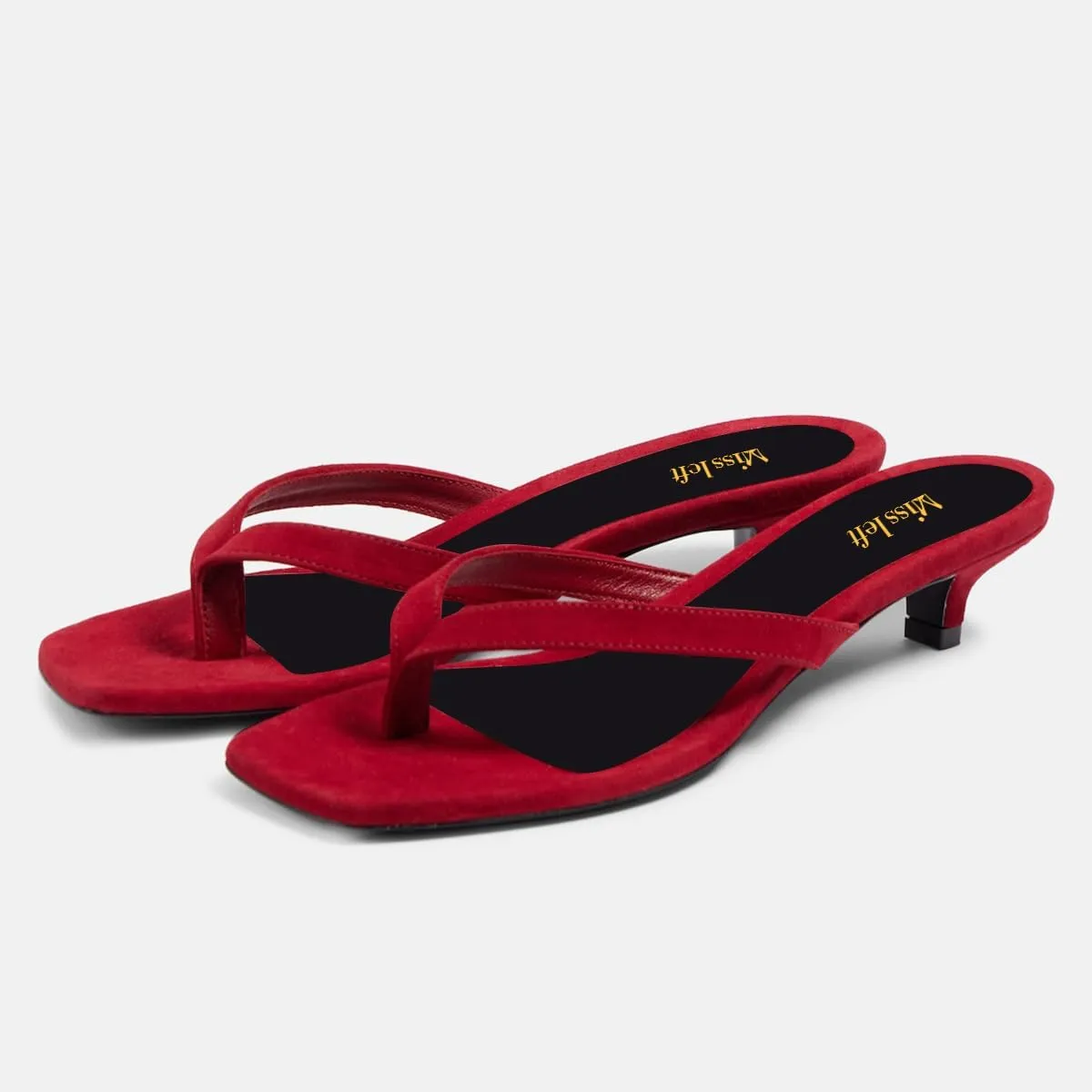 miss left Women Classic Open Toe Slip on Flip Flops Low Heel Comfortable Slide Sandals Casual Daily Wear Slippers Size 4-16 US