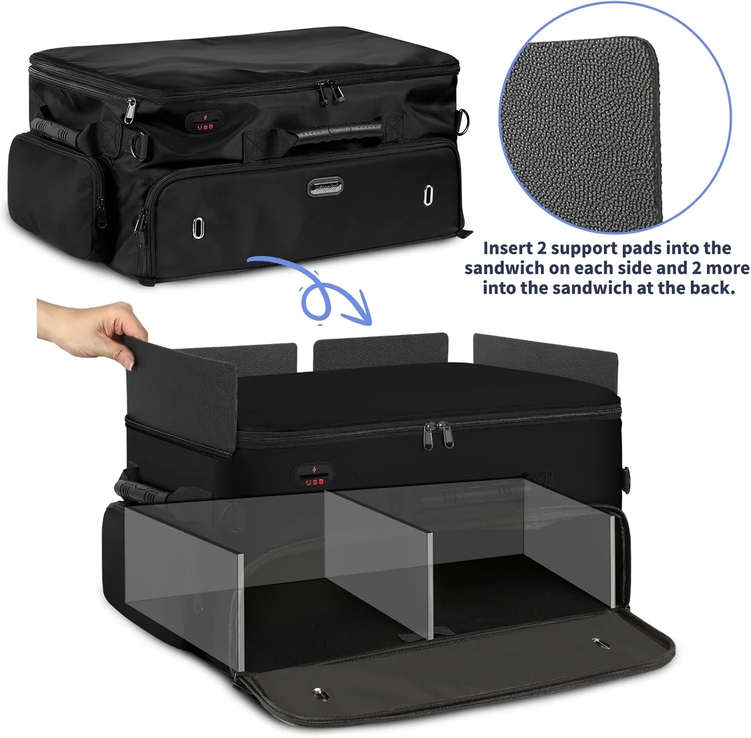 Mogplof Extra Large 2 Layer Golf Trunk Organizer, Golf Gifts for Men Golfers, 20"x 14"x 10" Water-Resistant Car Durable Golf Organizer for 2 Pair Shoes, Balls, Tees, Clothes, Gloves, Accessories
