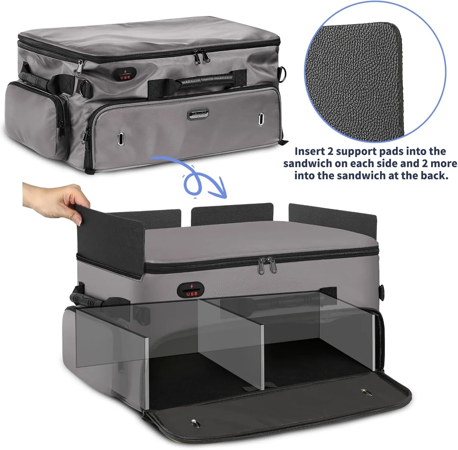 Mogplof Extra Large 2 Layer Golf Trunk Organizer, Golf Gifts for Men Golfers, 20"x 14"x 10" Water-Resistant Car Durable Golf Organizer for 2 Pair Shoes, Balls, Tees, Clothes, Gloves, Accessories