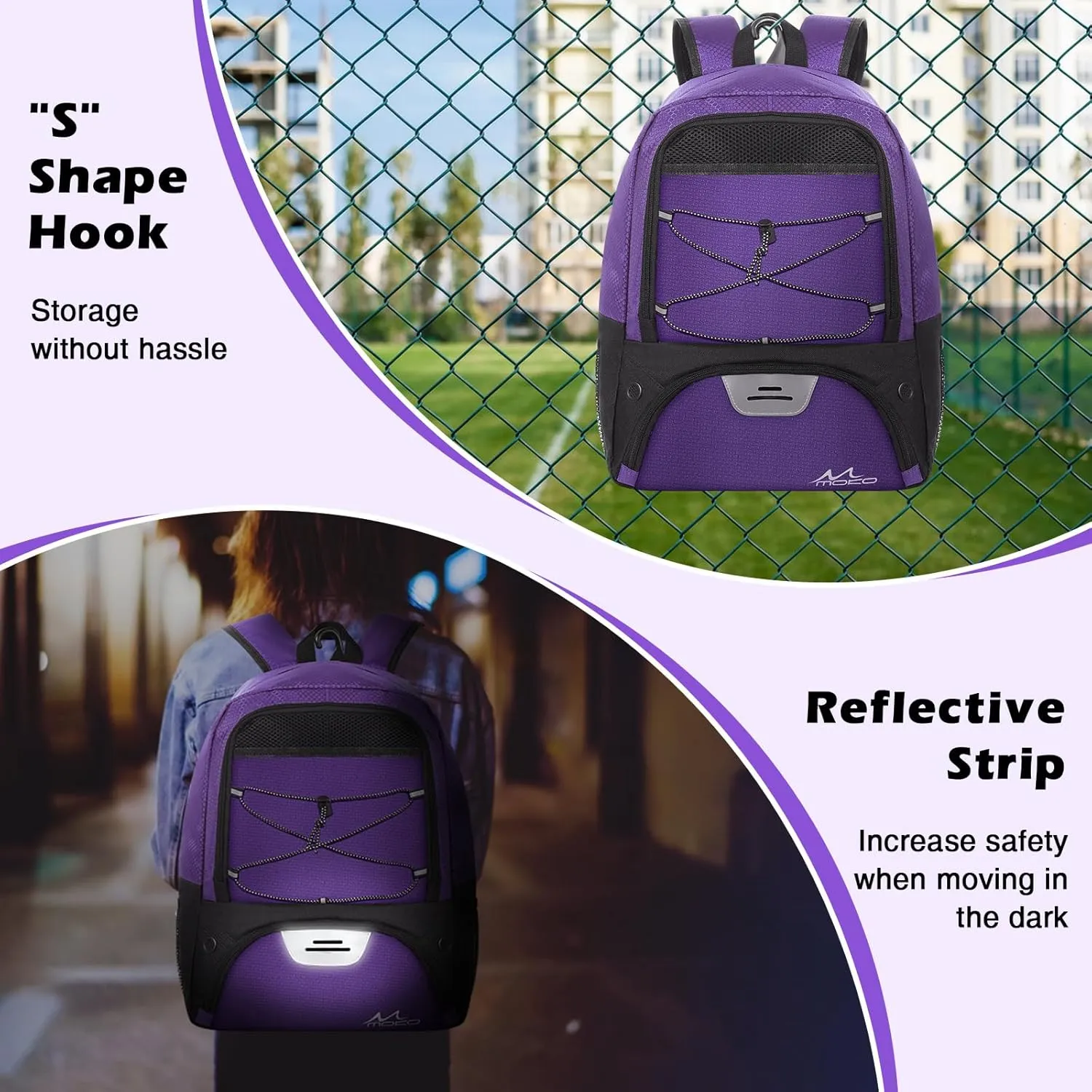 MoKo Soccer Bag Backpack, Basketball Backpack for Men & Women with Separate Ball