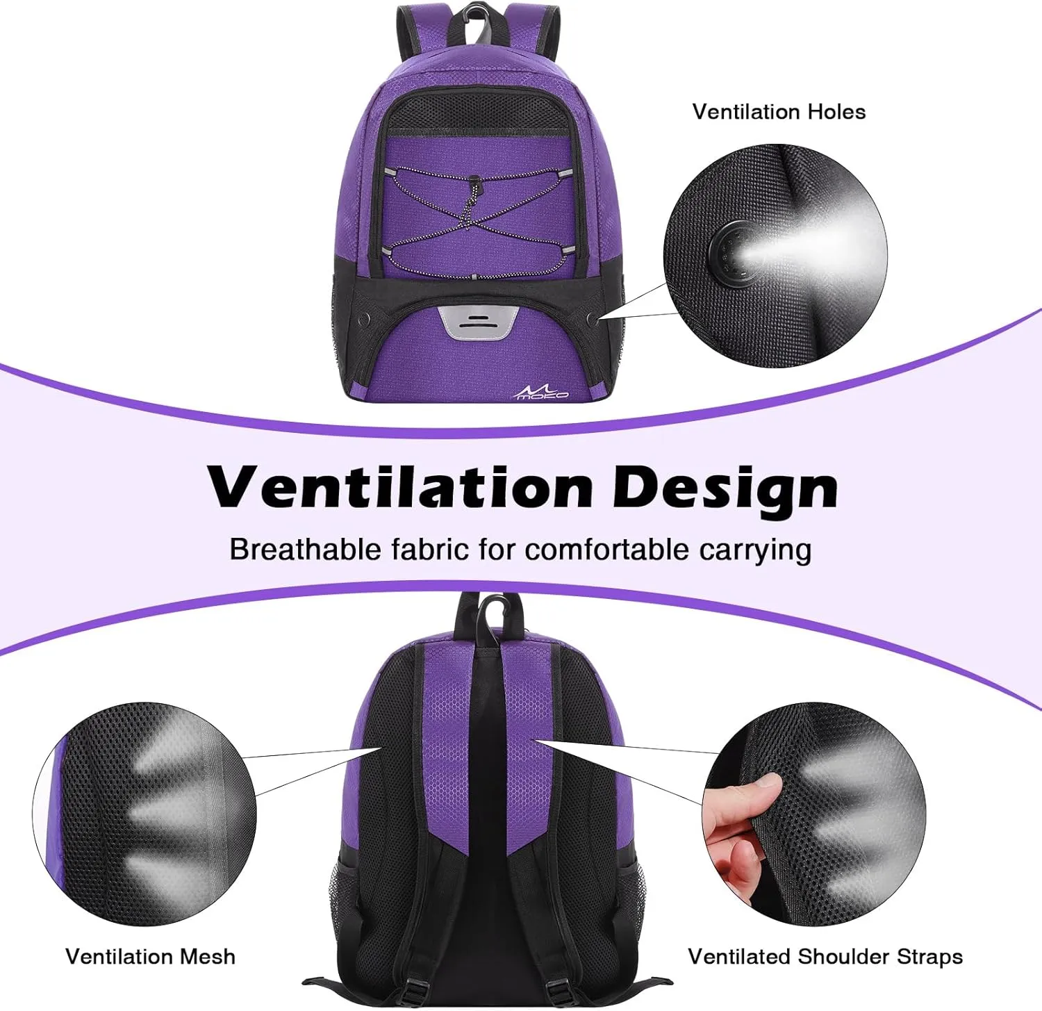 MoKo Soccer Bag Backpack, Basketball Backpack for Men & Women with Separate Ball