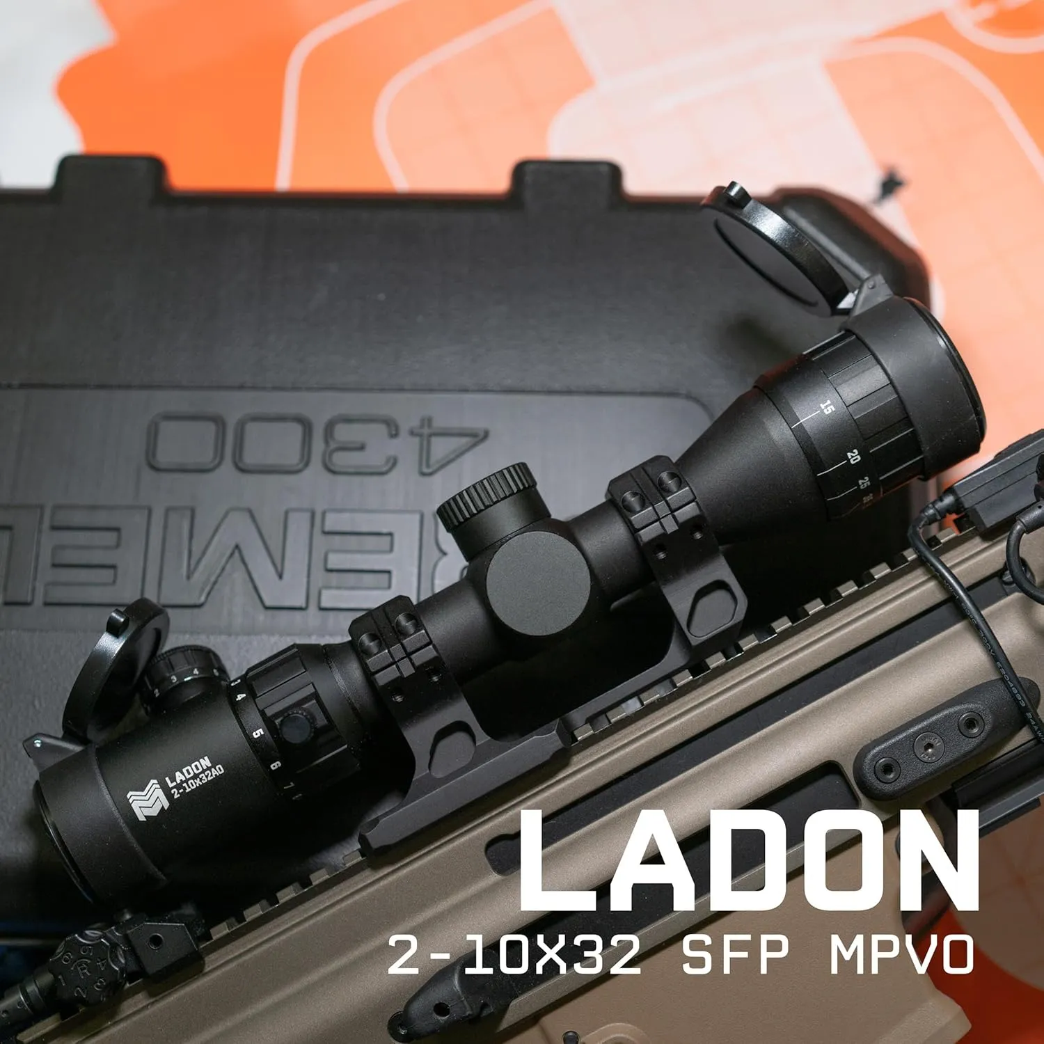 Monstrum Ladon 2-10x32 MPVO Rifle Scope with AO Adjustable Objective and Offset Scope Mount