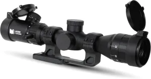Monstrum Ladon 2-10x32 MPVO Rifle Scope with AO Adjustable Objective and Offset Scope Mount