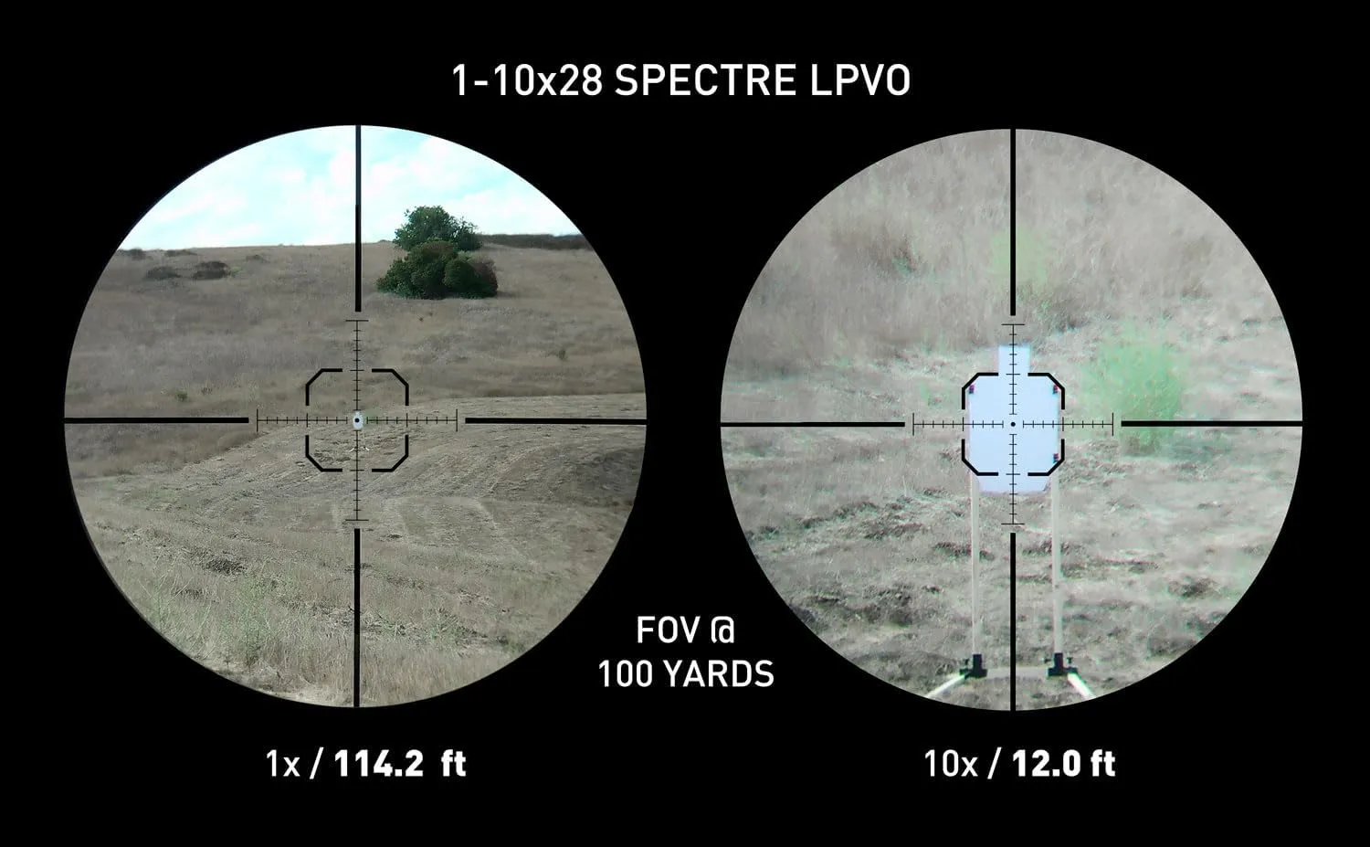 Monstrum Spectre 1-10x28 LPVO Rifle Scope