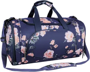 MOSISO Sports Duffel Peony Gym Bag with Shoe Compartment for Men/Women Dance Travel Weekender