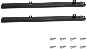 MroMax 14-Inch Cold Rolled Steel Drawer Slides, 2 Fold Ball Bearing Slide Track Rail 2 Sections Steel Heavy Runners Ball 27mm Wide 55lb Capacity Black 1 Pair