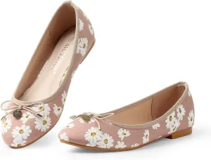 MUSSHOE Flats Shoes Women Casual Floral Plaid Lace Women Flats, Pink Floral 11