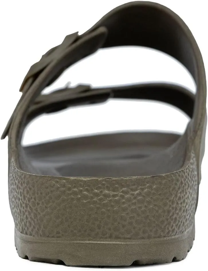 Nautica Men's EVA Double Buckle Slide Sandals - Adjustable Waterproof Slip-On Comfort Shoes for Casual Wear, Beach, and Poolside