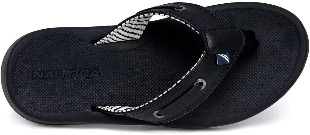 Nautica Men's Flip Flop, Beach Sandal, Boat Slide, Water Slippers