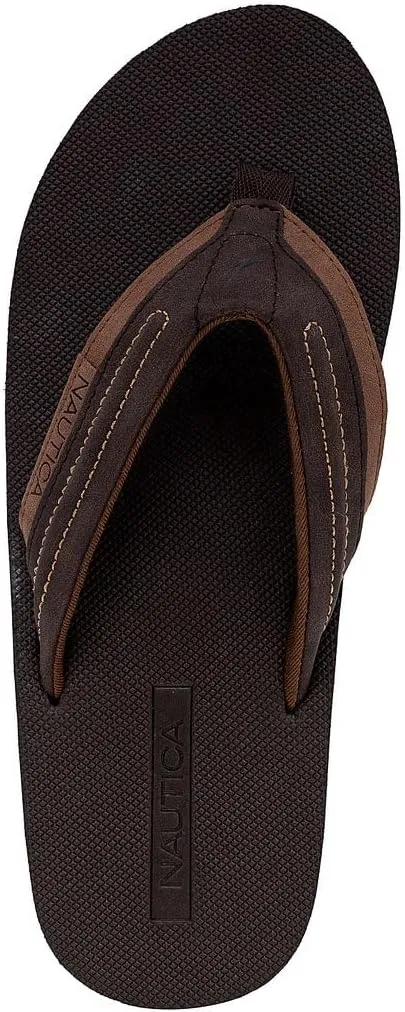 Nautica Men's Flip Flop, Beach Sandal, Boat Slide, Water Slippers