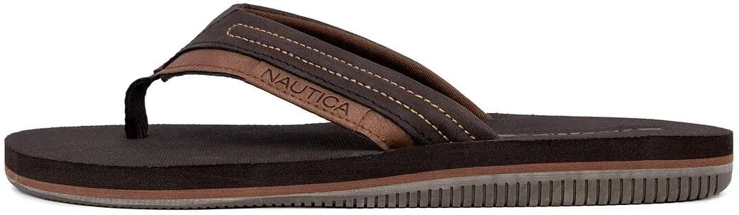 Nautica Men's Flip Flop, Beach Sandal, Boat Slide, Water Slippers