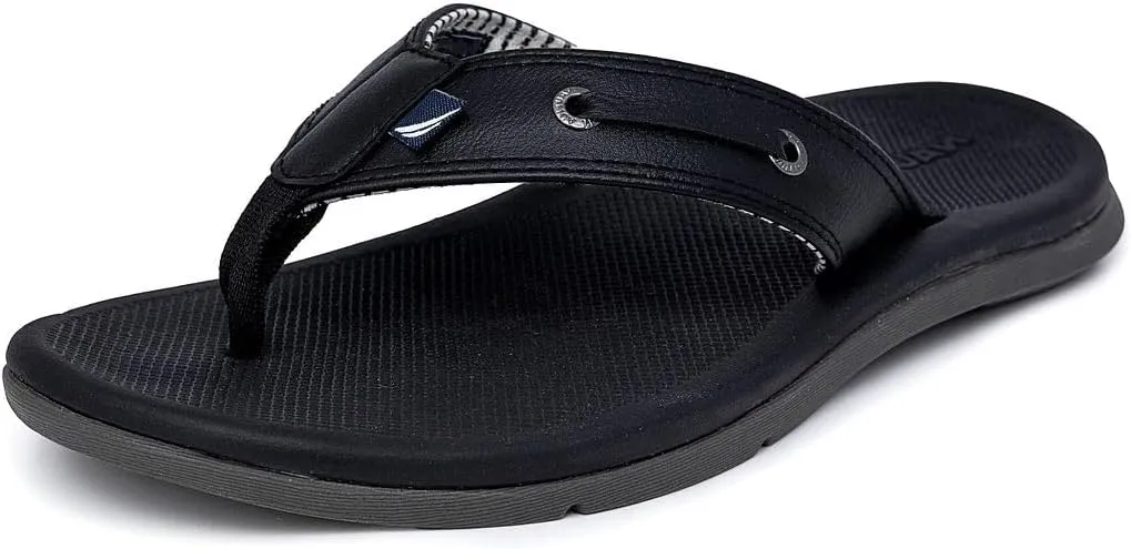 Nautica Men's Flip Flop, Beach Sandal, Boat Slide, Water Slippers
