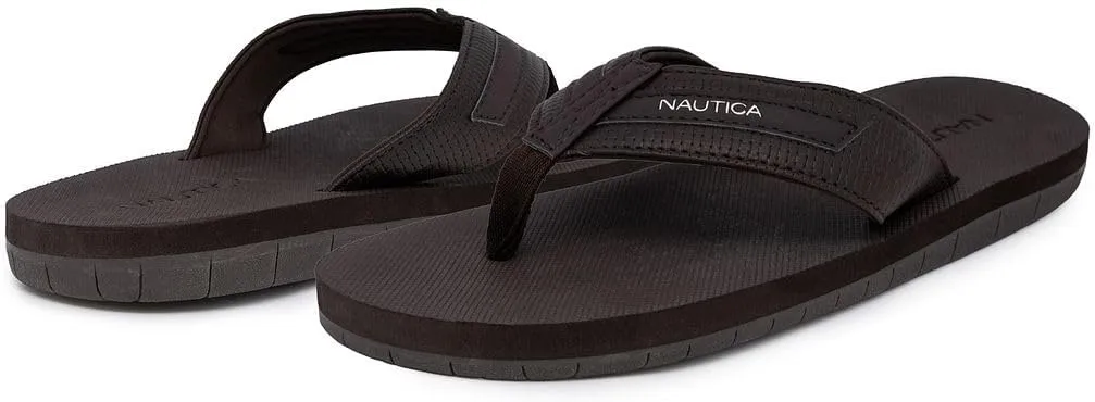 Nautica Men's Flip Flop, Beach Sandal, Boat Slide, Water Slippers