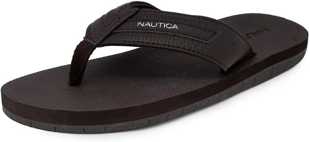 Nautica Men's Flip Flop, Beach Sandal, Boat Slide, Water Slippers