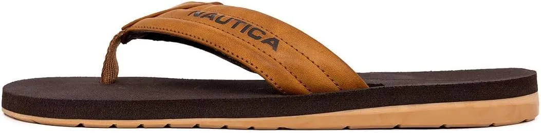 Nautica Men's Flip Flop, Beach Sandal, Boat Slide, Water Slippers