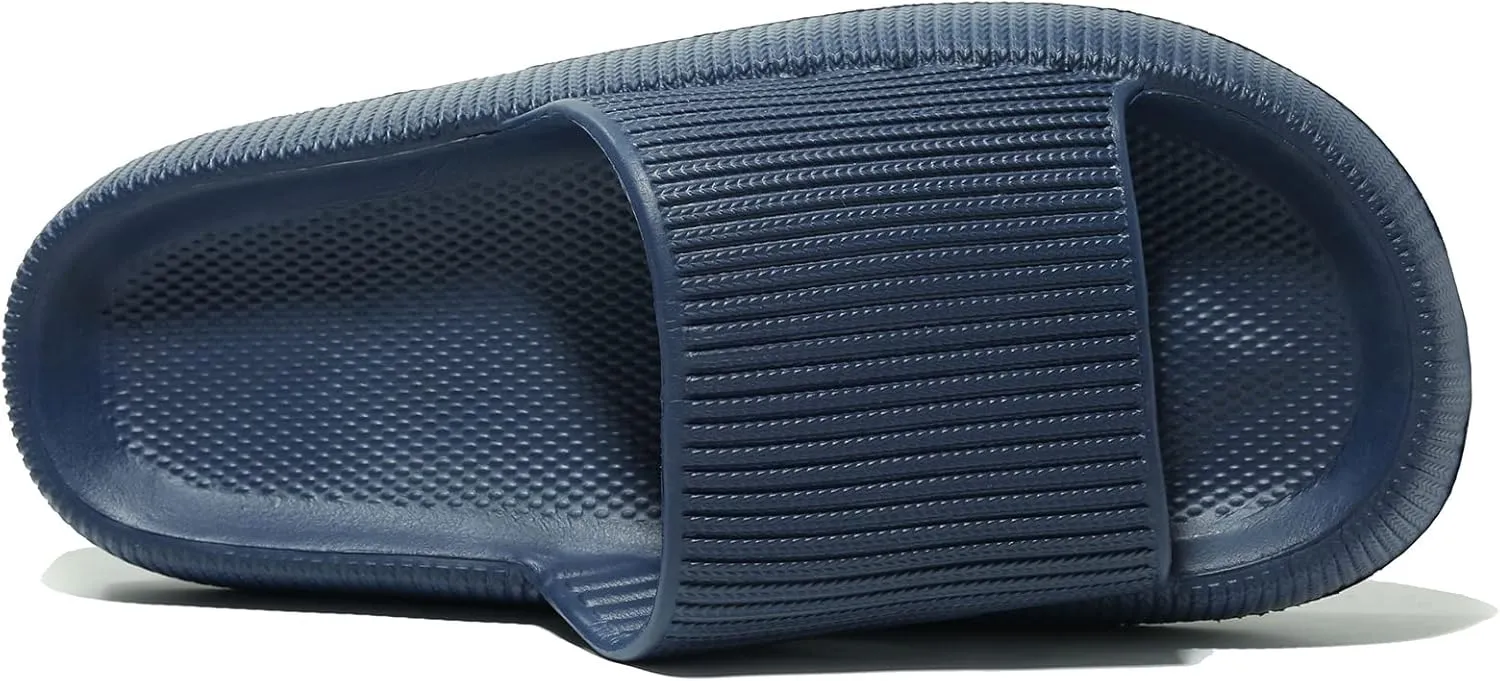 NewDenBer Cloud Slides Slippers for Women and Men Soft Cushioned Thick Sole Shower Bathroom Indoor Outdoor House Slide Sandals