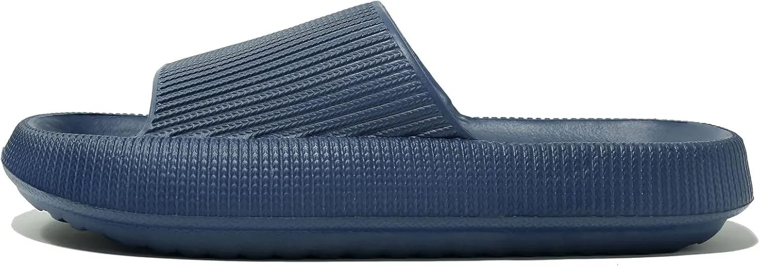 NewDenBer Cloud Slides Slippers for Women and Men Soft Cushioned Thick Sole Shower Bathroom Indoor Outdoor House Slide Sandals