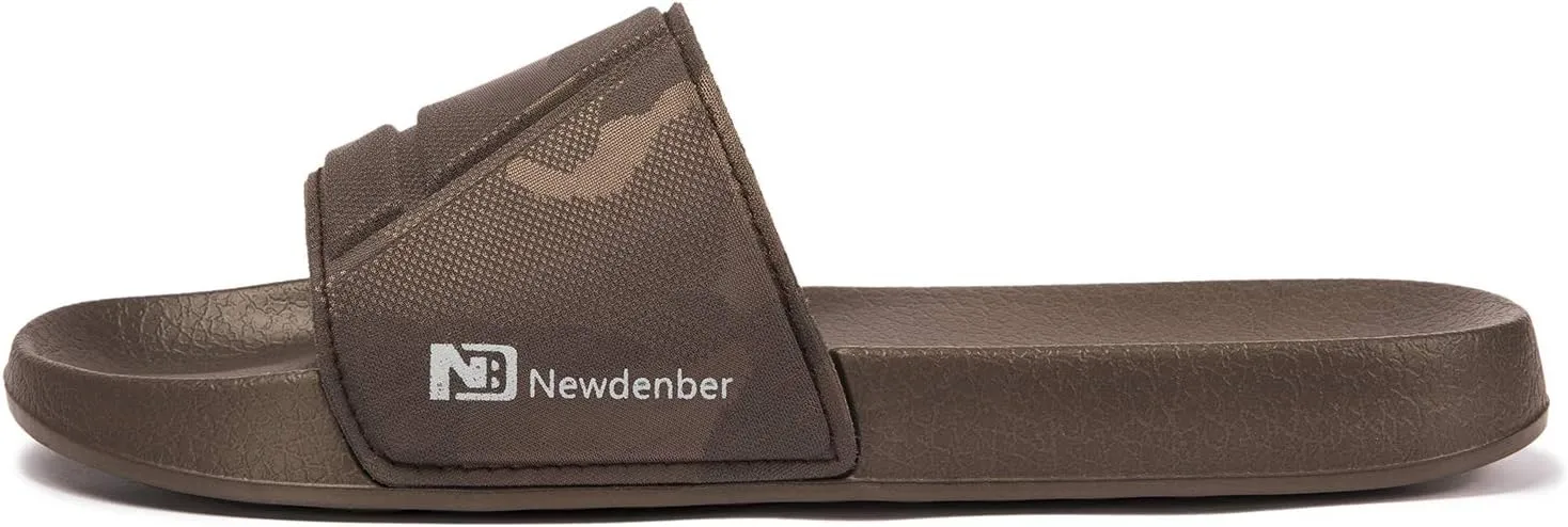 NewDenBer Men's Comfort Slide Sandals Lightweight EVA Rubber Slip on Sandals