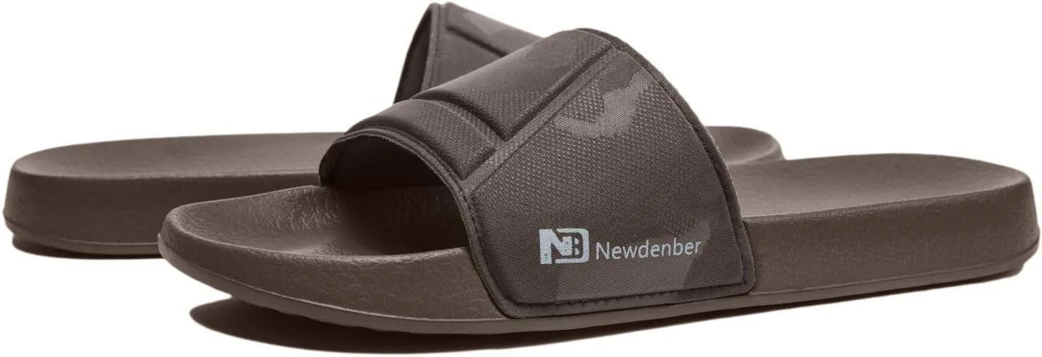 NewDenBer Men's Comfort Slide Sandals Lightweight EVA Rubber Slip on Sandals