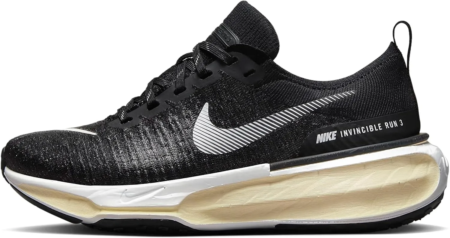 Nike Invincible 3 Women's Road Running Shoes (Extra Wide) (FN7997-001, Black/Coconut Milk/Bright Crimson/White) Size 6