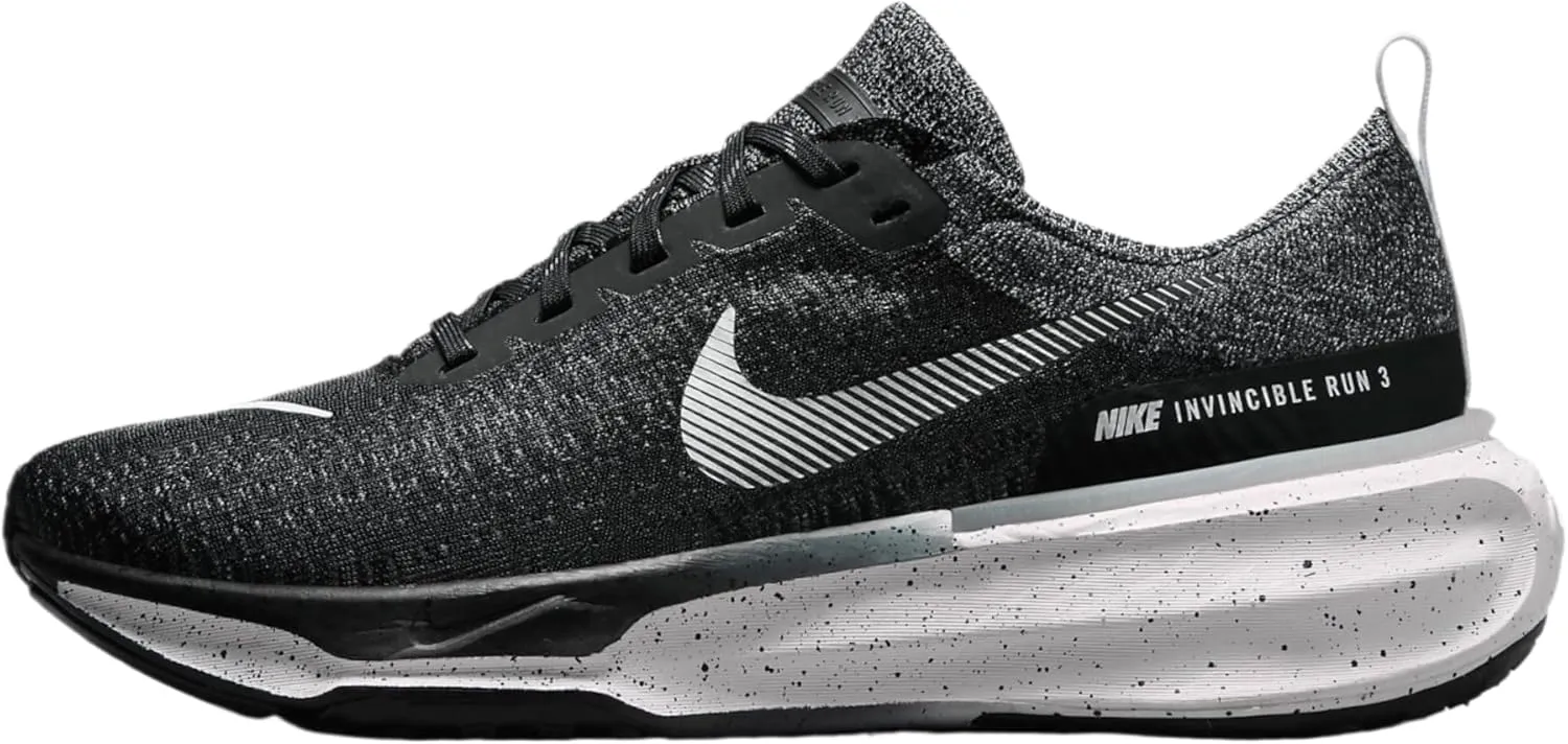 Nike Men's Invincible 3 Road Running Shoes (Black/White, us_Footwear_Size_System, Adult, Men, Numeric, Medium, Numeric_8)